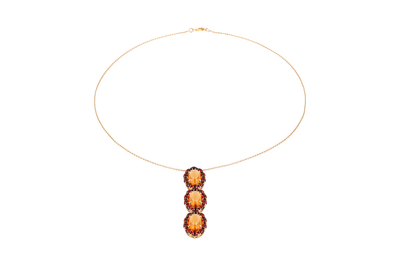 Garnet and Citrine Necklace