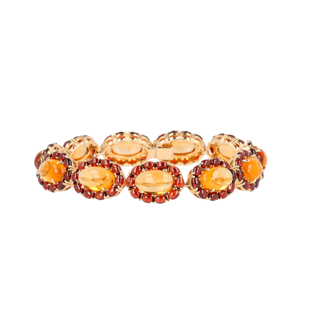 Garnet and Citrine Bracelet