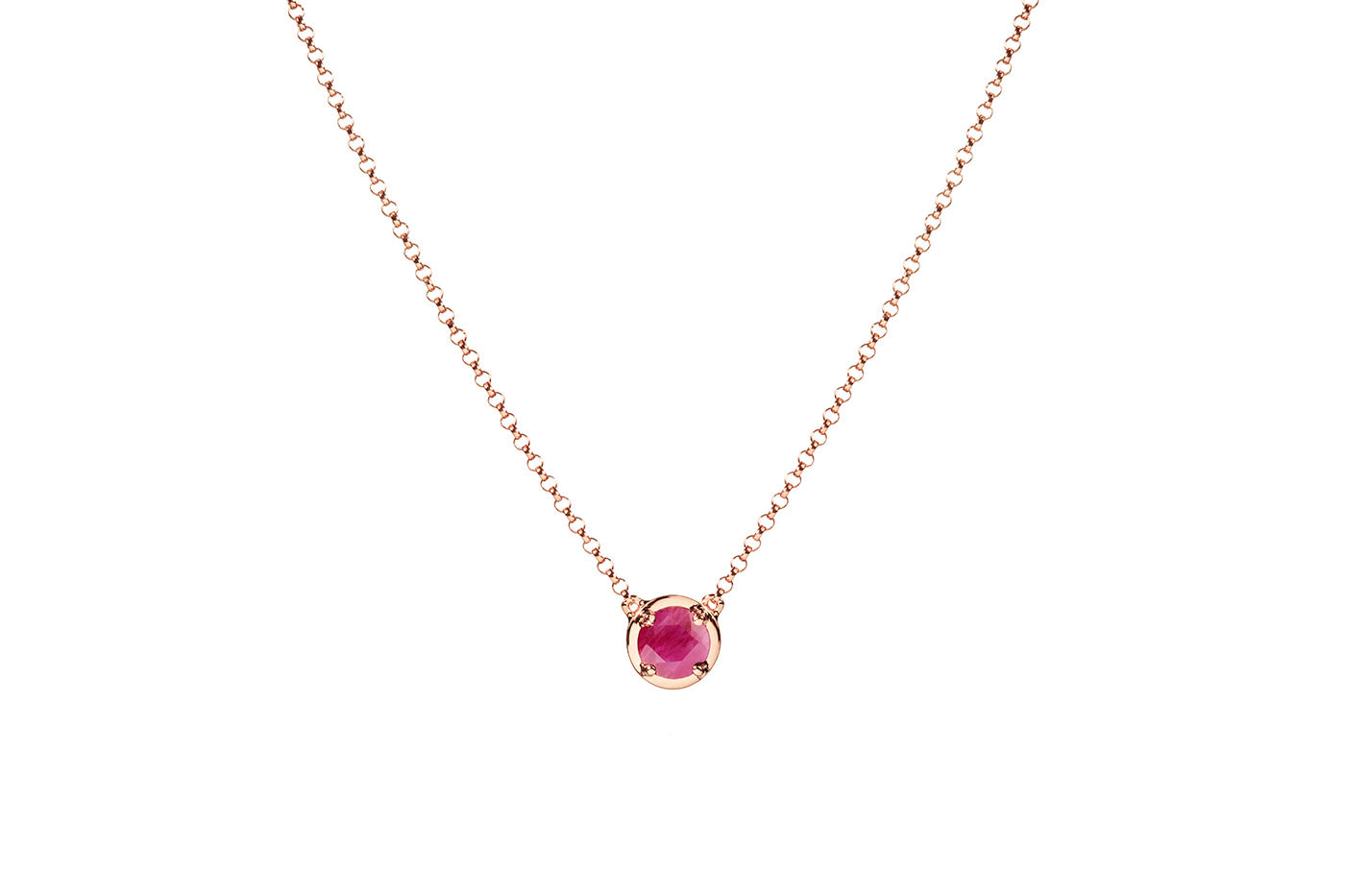 Ruby July Birthstone Necklace