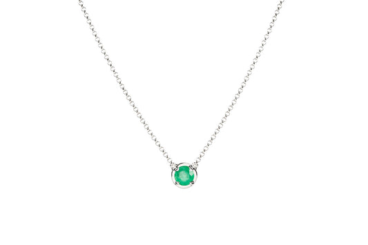 Emerald May Birthstone Necklace